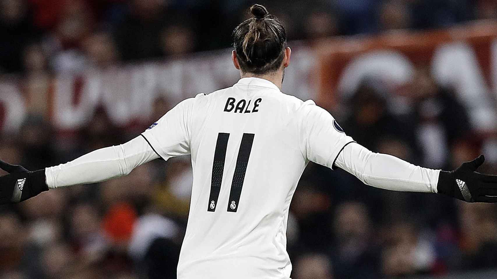Gareth Bale celebra su gol ante la Roma