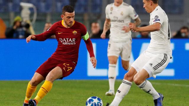 Marcos Llorente, en el partido frente a la Roma de la Champions League