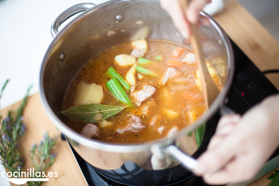Caldo para guiso de pavo