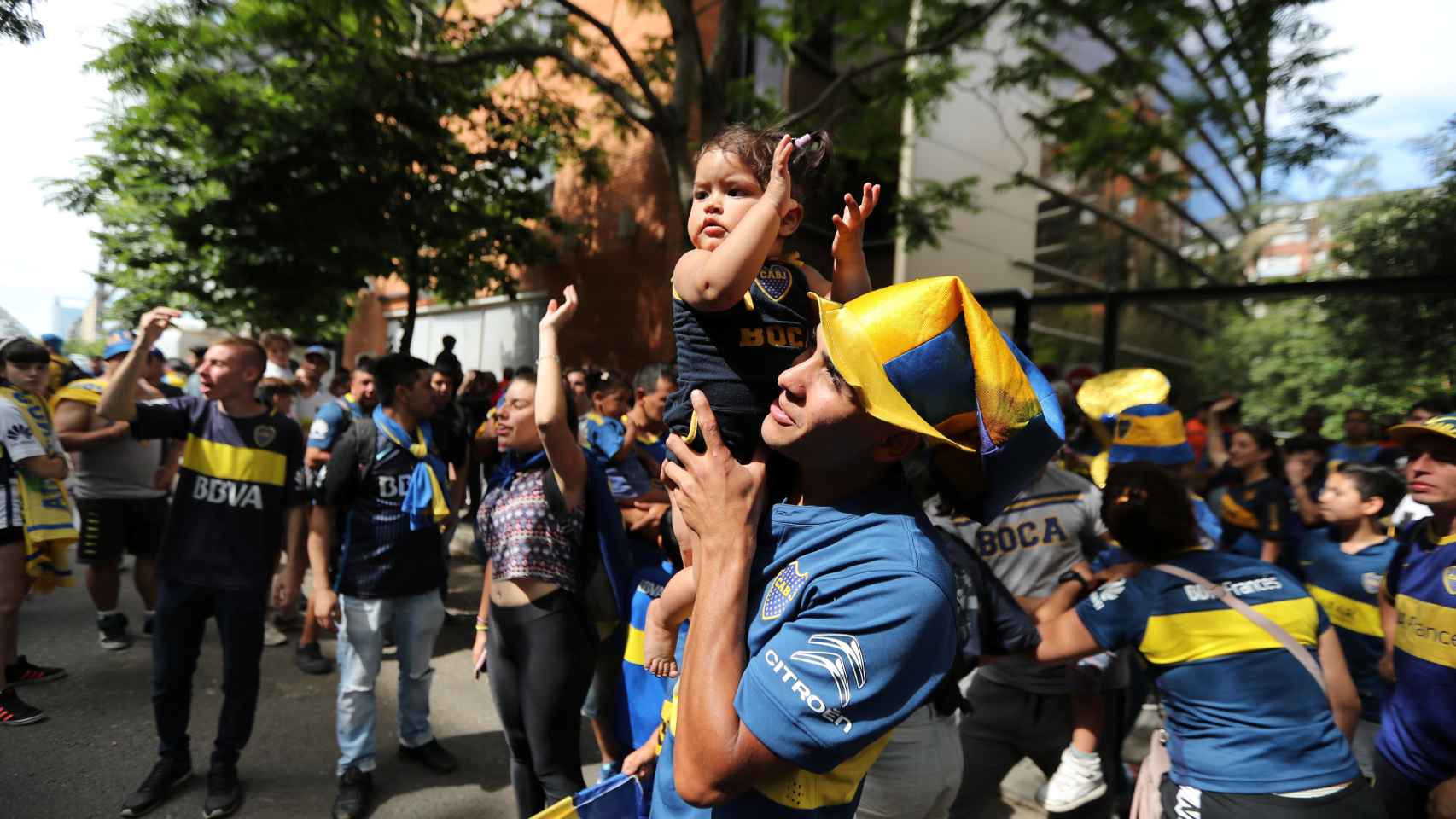 Aficionados de Boca Juniors.