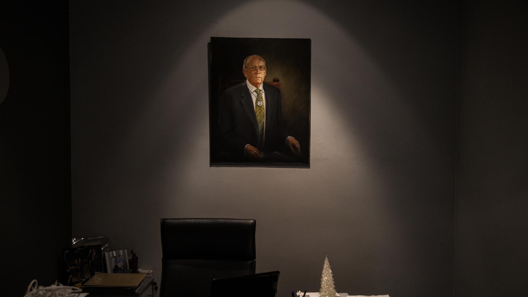 La imagen del fundador de Ximénez, Francisco Jiménez, fallecido en 2001, presidiendo las oficinas de Ilméx.