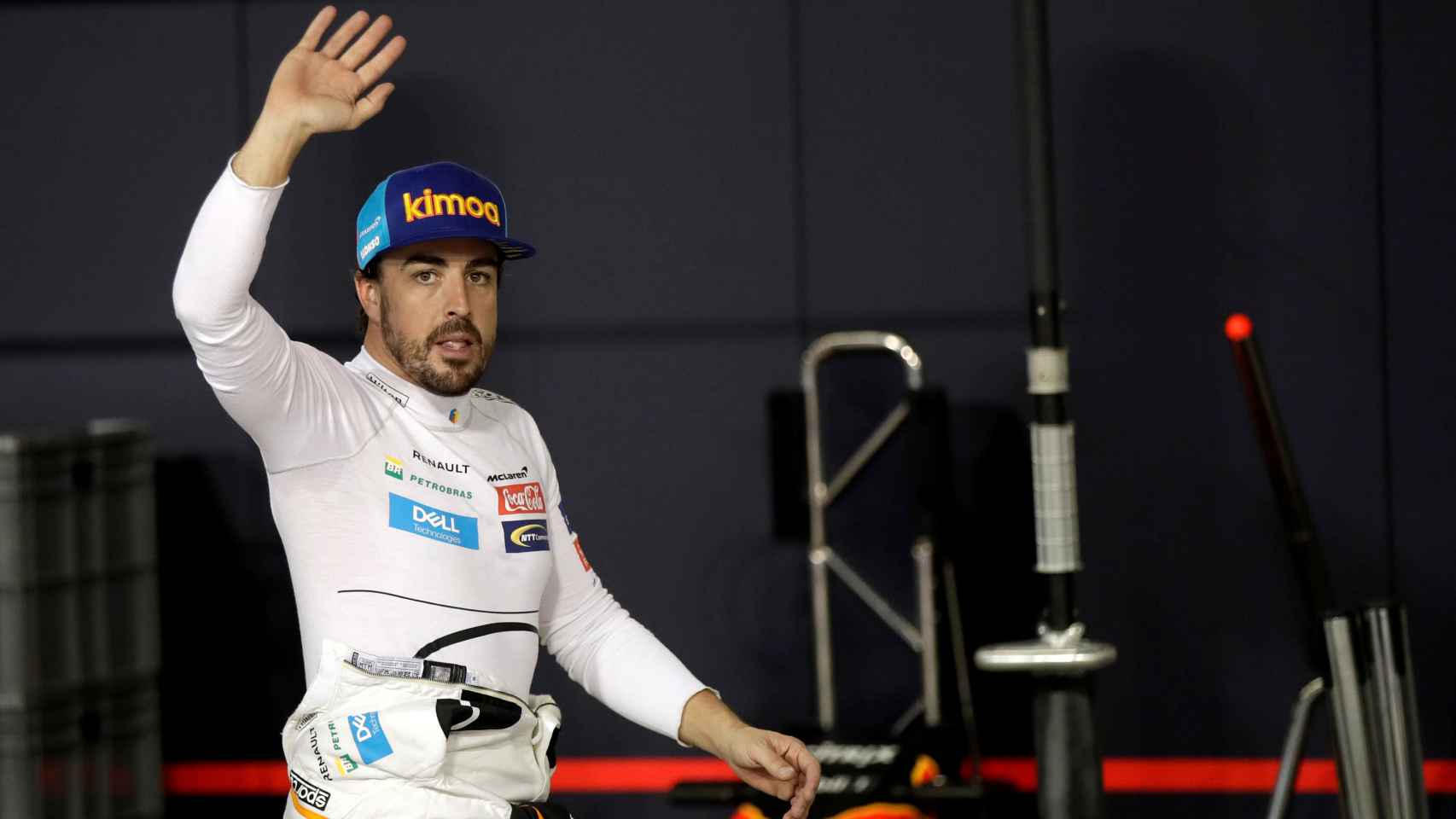 Fernando Alonso en su último día (al menos de momento) en la Fórmula 1.