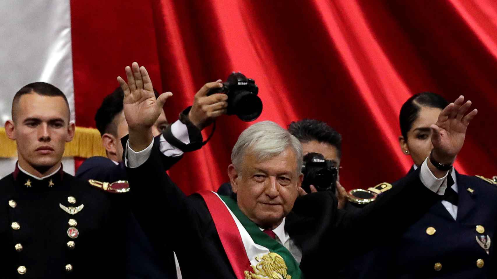 Andrés Manuel López Obrador, durante la toma de posesión como presidente de México.