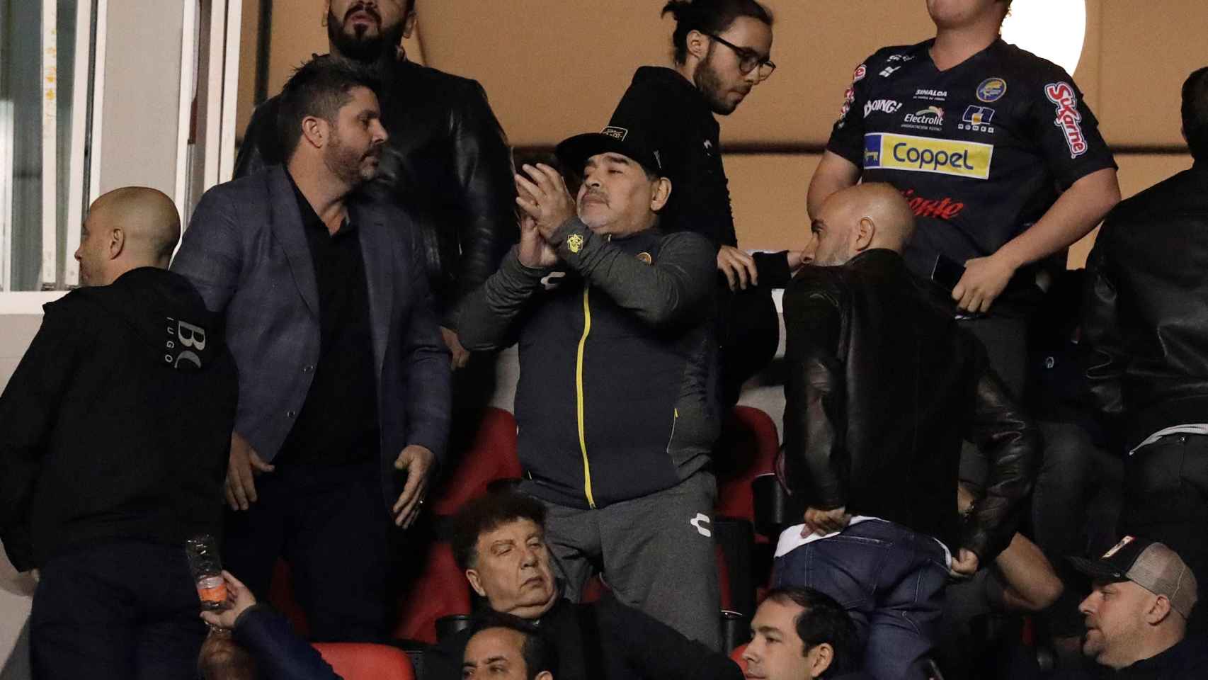 Maradona, en la final disputada este domingo ante Atlético San Luis