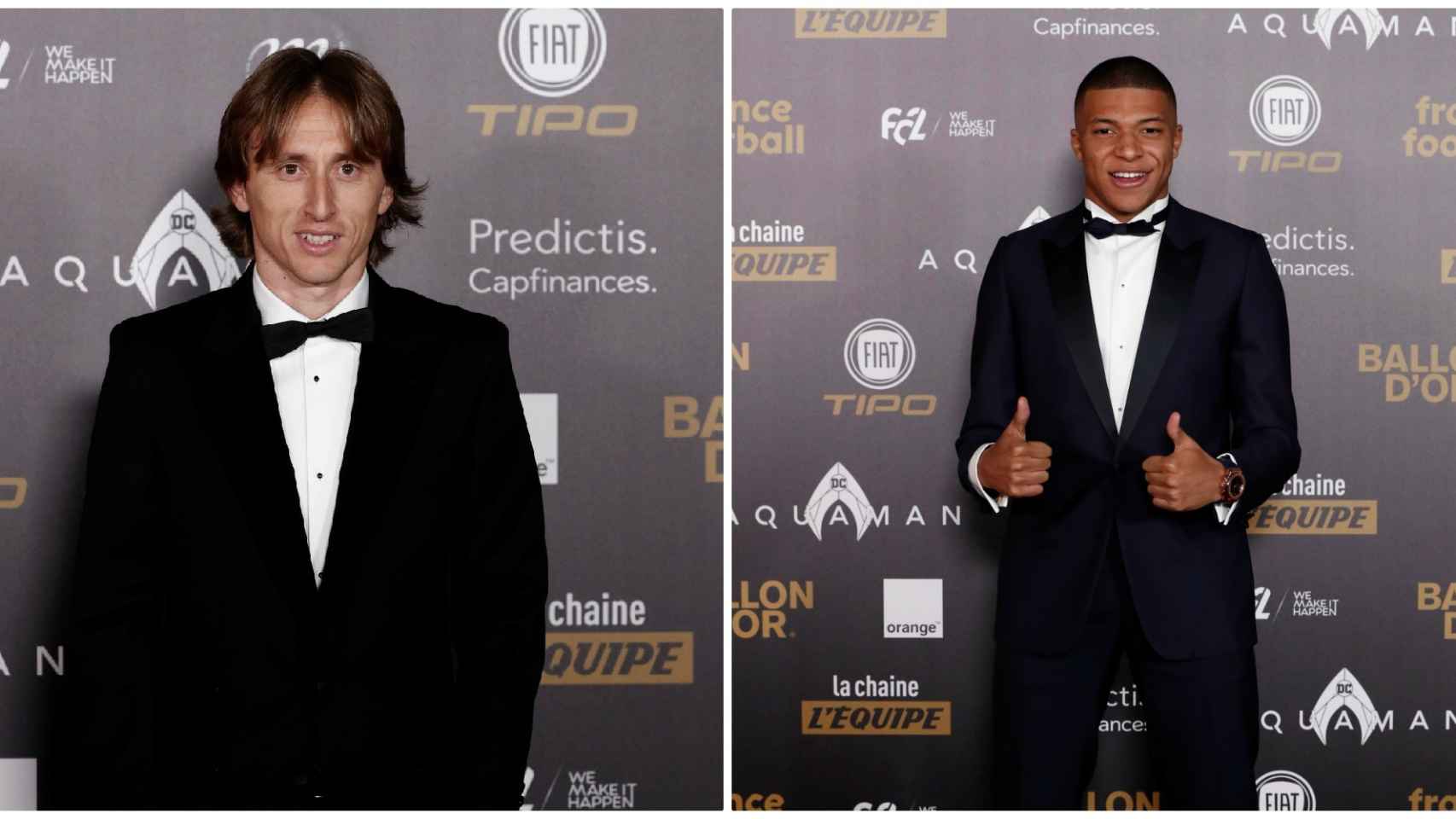 Modric y Mbappé en la gala del Balón de Oro