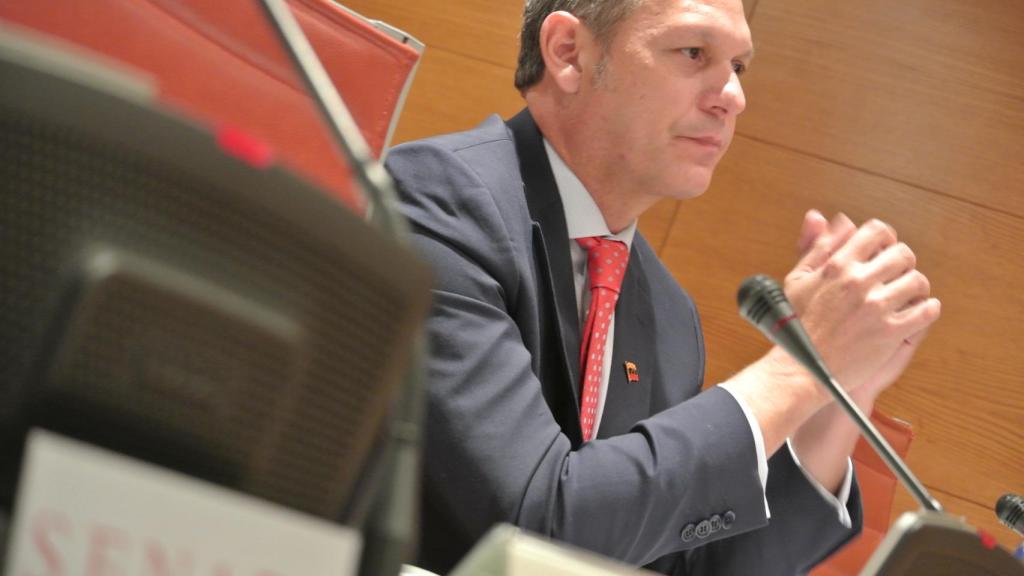El presidente del Tribunal Supremo de Venezuela en el exterior, Miguel Ángel Martín, durante su comparecencia en el Senado.
