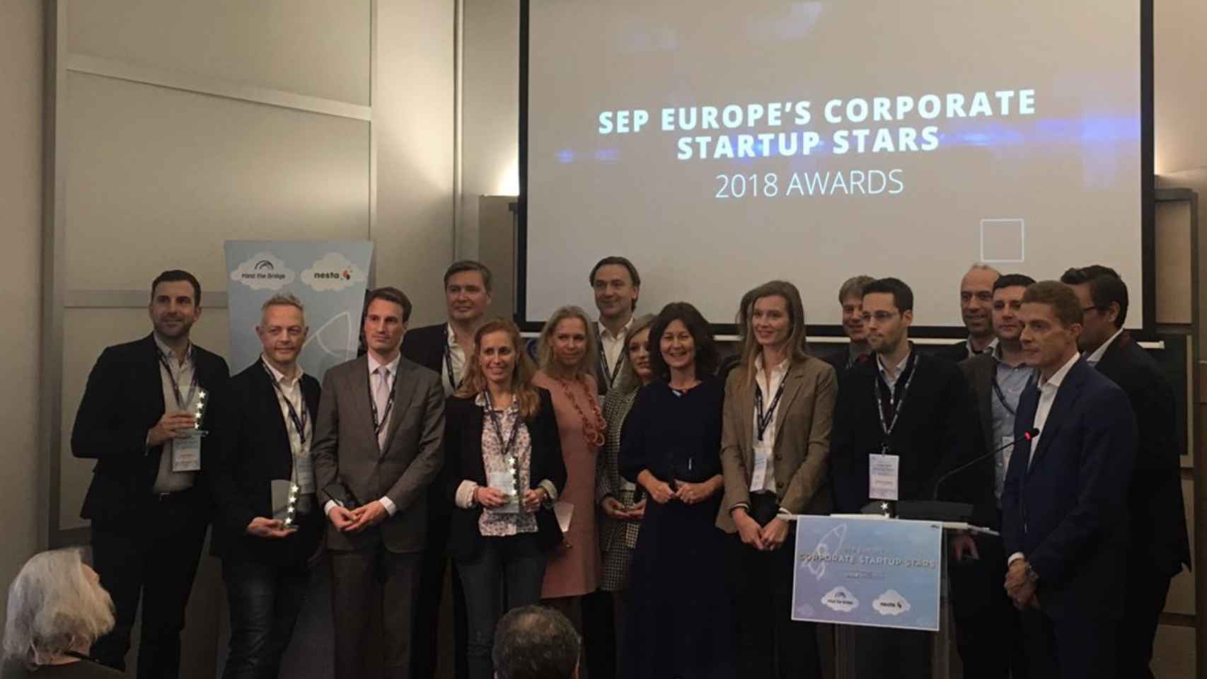Todas las empresas premiadas por la Comisión Europea en Corporate Startup Stars 2018.