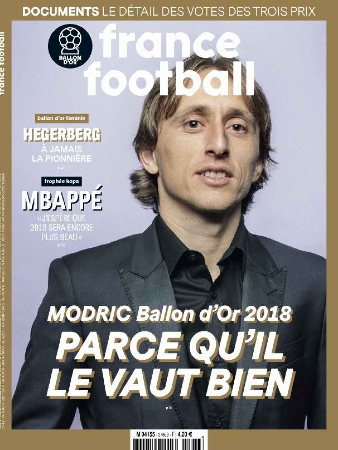 La portada del France Football (04/12/2018)