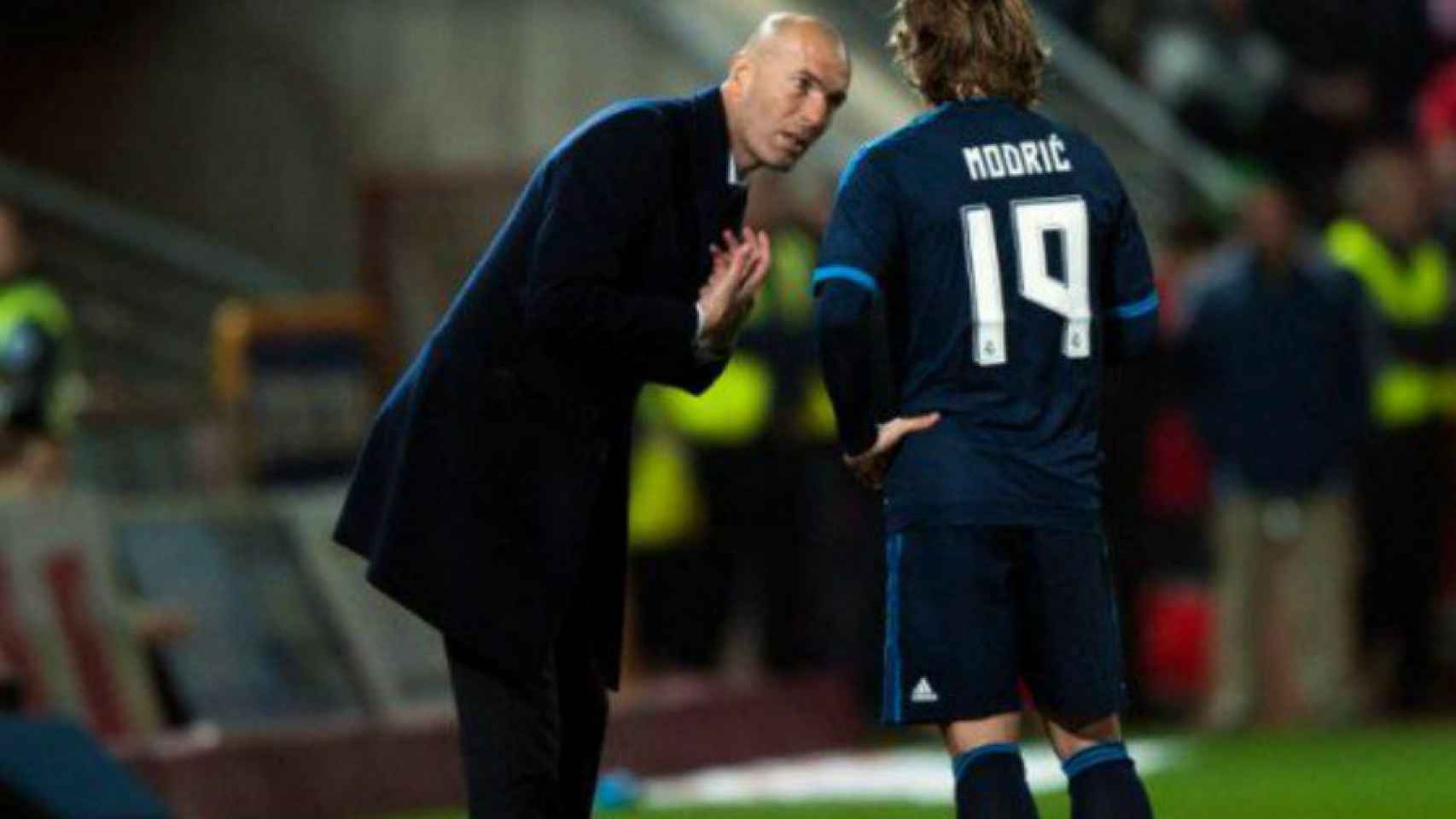 Modric y Zidane durante la etapa del francés en el Real Madrid