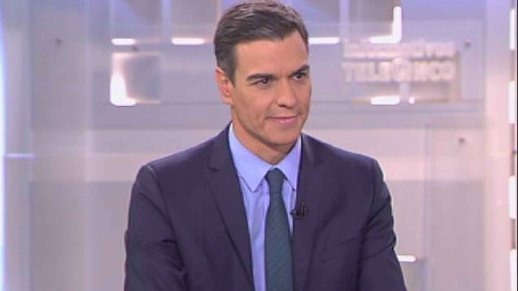 Sánchez, durante su entrevista en Telecinco.