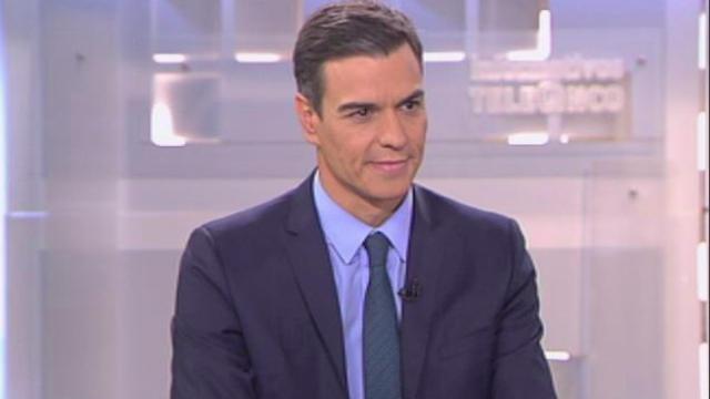 Sánchez, durante su entrevista en Telecinco.