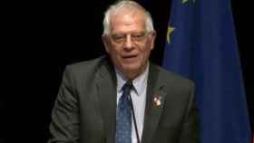 Borrell, durante el acto en Bruselas