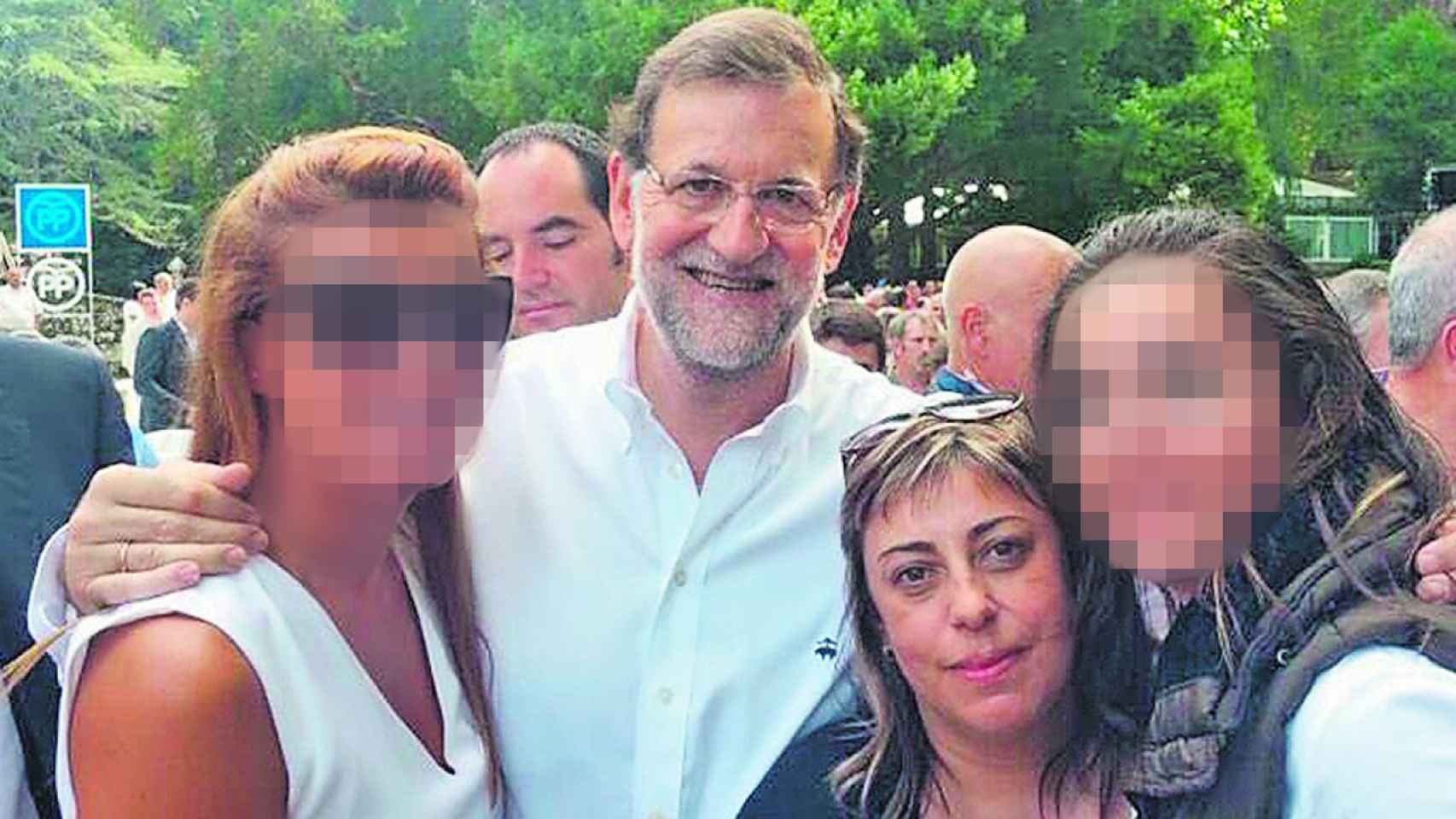 Con Mariano Rajoy, en el Castillo de Soutomaior.