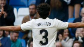 Vallejo, en un partido del Real Madrid