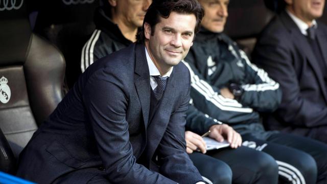 Santiago Solari al inicio del partido de vuelta de dieciseisavos de la Copa del Rey