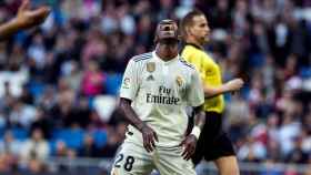 El delantero del Real Madrid Vinicius durante el partido de vuelta de dieciseisavos de la Copa del Rey