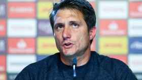Schelotto, entrenador de Boca Juniors en rueda de prensa