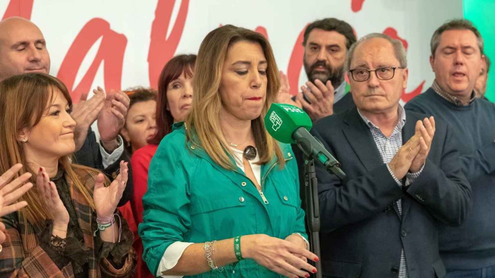 Susana Díaz, tras sacar el peor resultado histórico del PSOE.