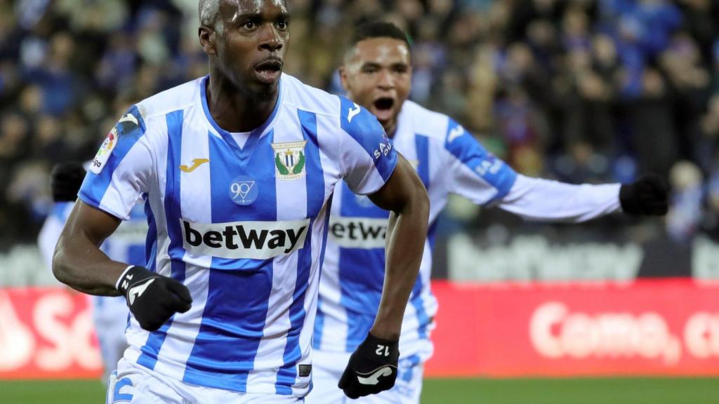 Jugadores del Leganés celebran un gol en Liga