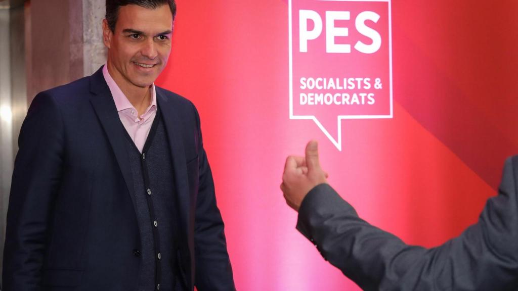 Pedro Sánchez, a su llegada al XI Congreso del Partido Socialista Europeo, en Lisboa.