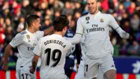 Bale celebra su gol al Huesca