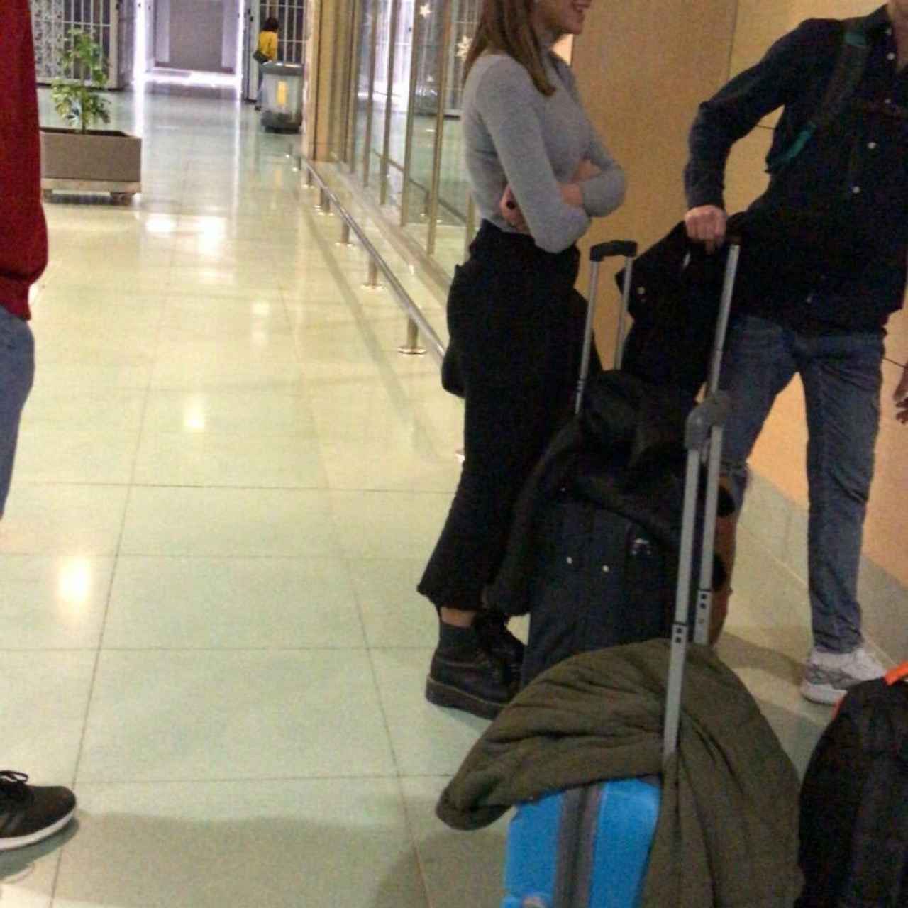 Aitana Ocaña en el aeropuerto de Ibiza