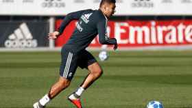 Casemiro en el entrenamiento del Real Madrid