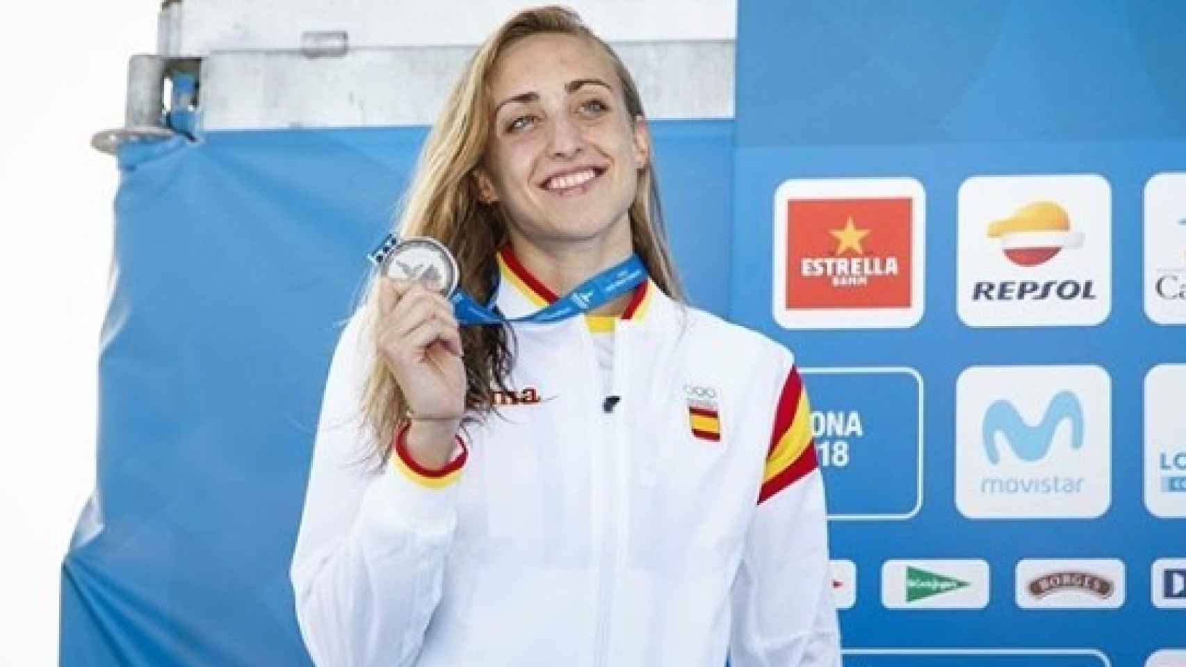 Lidón, tras conquistar una medalla. Instagram: @lidonzuela