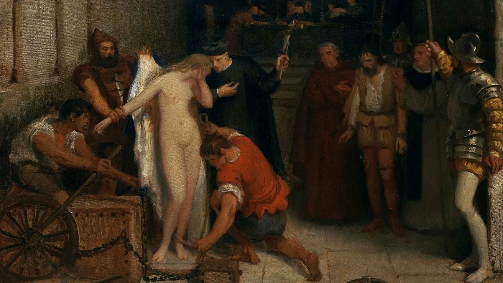 'Una escena de la Inquisición', pintado por Víctor Manzano.