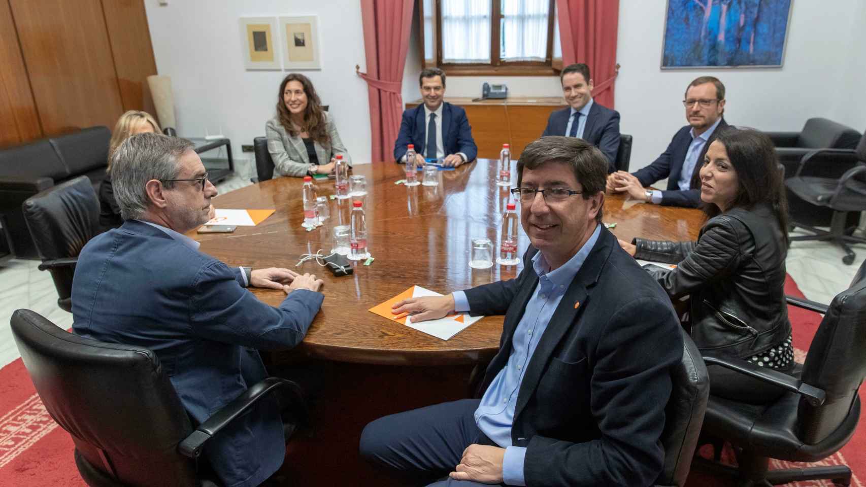 Reunión de trabajo entre PP y Cs en Andalucía.