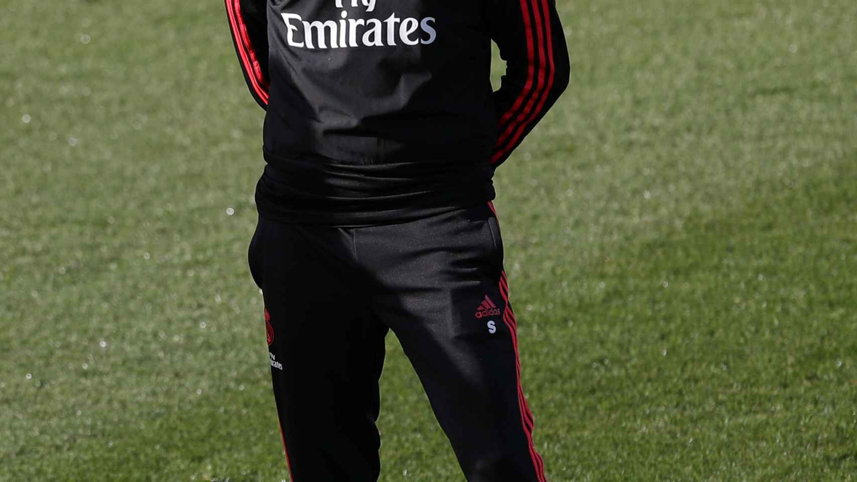 Solari durante un entrenamiento del Real Madrid