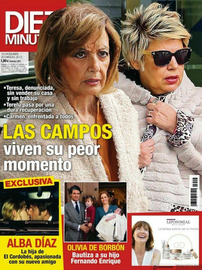 Portada de la revista 'Diez minutos' con Alba Díaz como protagonista.