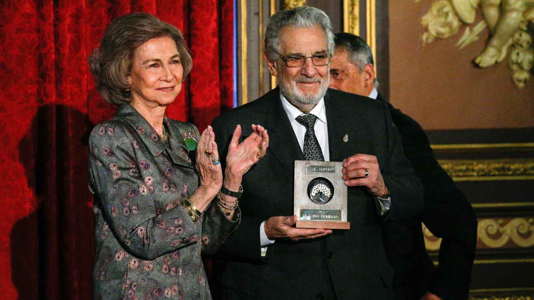 La reina Sofía y Plácido Domingo.