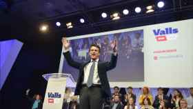 Manuel Valls, durante el acto de presentación de su campaña a la alcaldía de Barcelona.