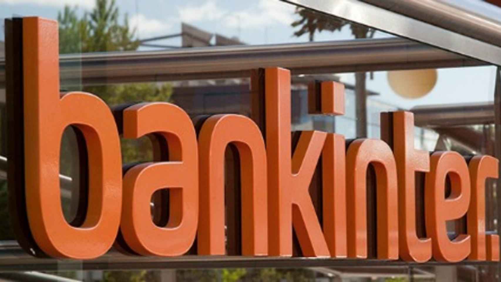 El logotipo de Bankinter en una de sus sucursales.