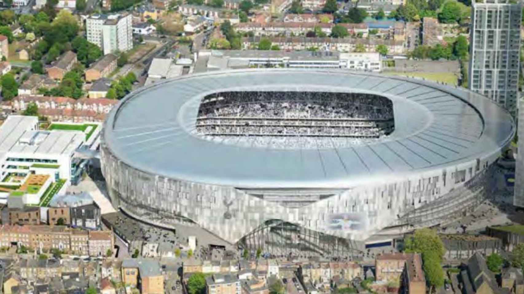 Nuevo estadio del Tottenham. Foto: tottenhamhotspur.com