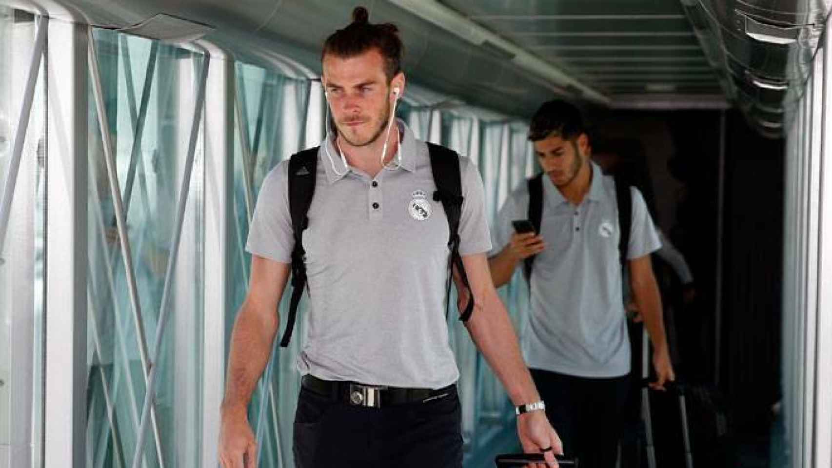 Gareth Bale en su llegada a Madrid.