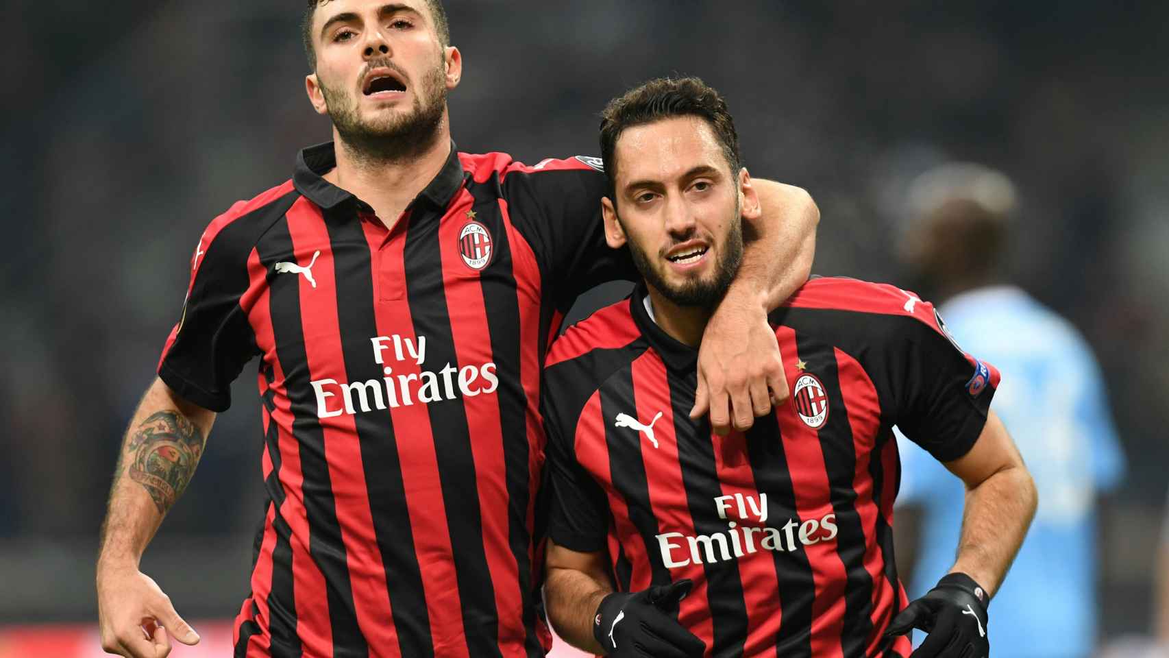 El Milan celebra un gol