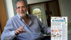 Miguel Henrique Otero, editor de 'El Nacional', con el último número en papel del periódico venezolano.