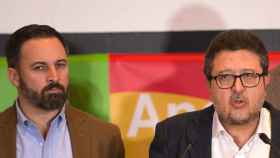 Santiago Abascal, presidente de Vox, y Francisco Serrano, líder en Andalucía.