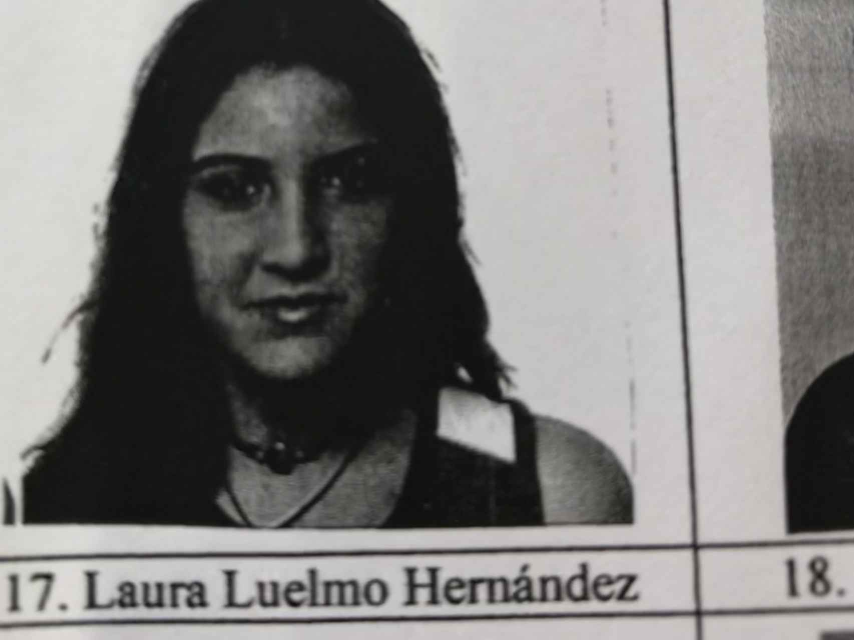 Laura Luelmo en una orla del colegio cuando tenía 14 años