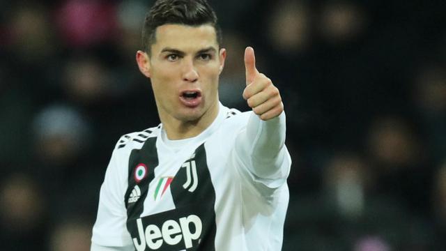 Cristiano Ronaldo, en un partido de la Champions League con la Juventus