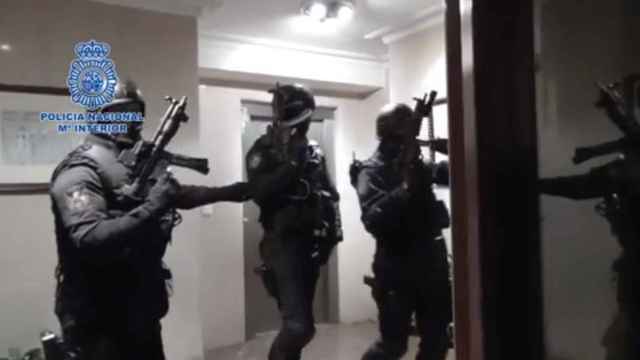 Intervención de la Policía Nacional en el operativo de Vitoria.
