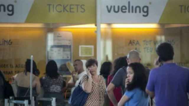 Mostradores de Vueling en el aeropuerto de El Prat.