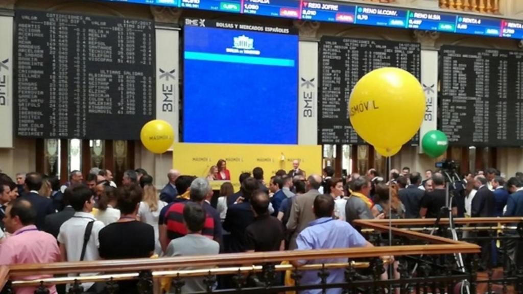Imagen de salida a bolsa de MásMóvil.