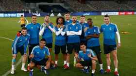 Los jugadores del Real Madrid, tras el entrenamiento previo al Mundial de Clubes. Foto: Twitter (@SergioRamos)