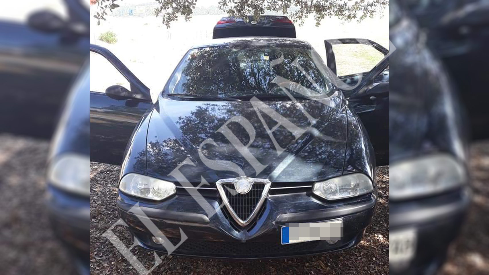 El Alfa Romeo negro con el que Bernardo se movió por el lugar del crimen de Laura