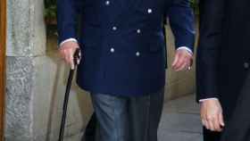 El rey Juan Carlos a la salida del restaurante. Europa Press.