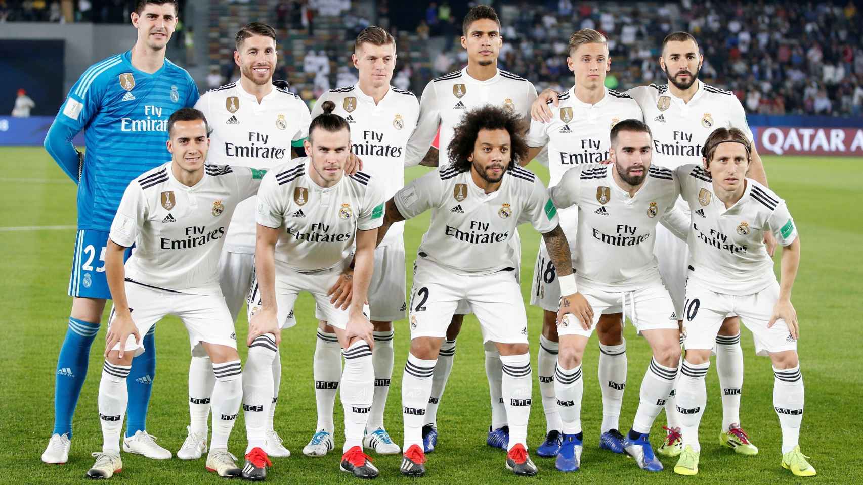 Los once jugadores titulares del Real Madrid ante el Kashima