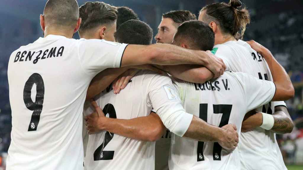 El Real Madrid celebrando un gol ante el Kashima Antlers
